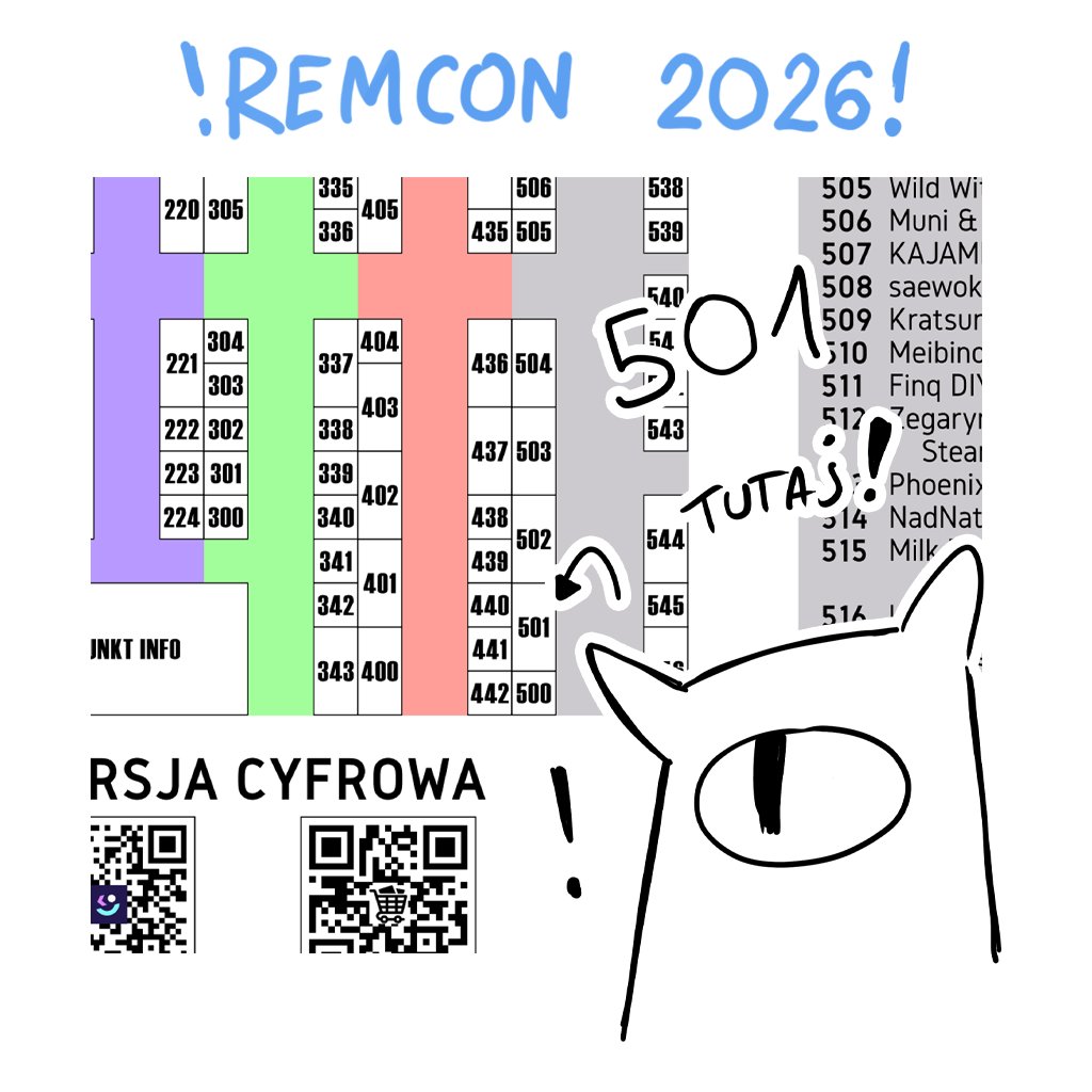 kuruamachi's tweet image. Yoo!, będę na Remconie!!! Trzymajcie szybki przekrój tego co znajdziecie na naszym stoisku!!! Numer 501 do zobaczenia!
#remcon