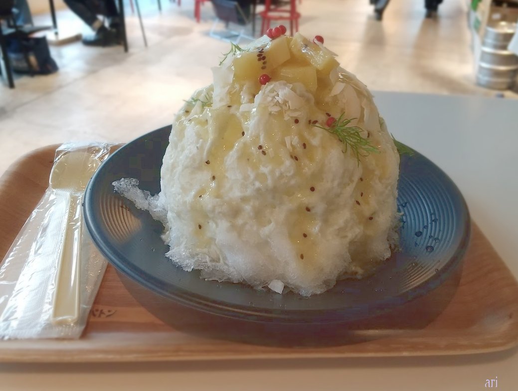 nice&amp;warm（かき氷コレクション･バトン出店時）
ゴールデンキウイとブルーチーズとココナッツ
クセ良きハーモニー　ディルが好きなので構成にあると嬉しい
（かき氷・時差投稿）