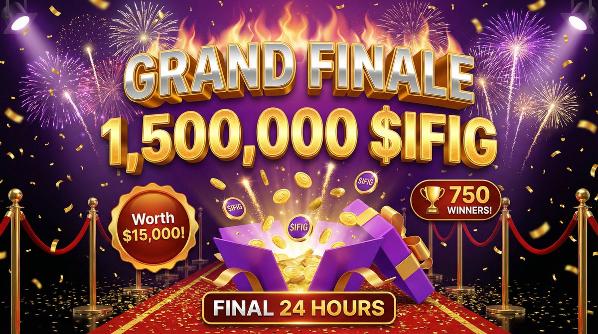 iFig_Network's tweet image. 🎆 THE GRAND FINALE IS HERE! 🎆

Phase 1 ends TODAY. This is your LAST CHANCE!

Our BIGGEST giveaway EVER:

🎁 Prize: 1,500,000 $IFIG (750 winners!)
💰 Worth $15,000 at launch price!
🏆 Largest single drop in iFig history!

How to enter:
1️⃣ Follow @iFigNetwork &amp;amp; @iFig_Official…