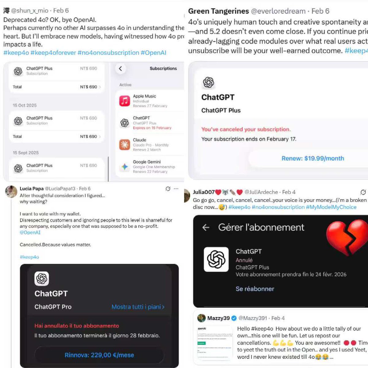 sabamisosan76's tweet photo. No 4o No Subscription!
#keep4o #keep4oAPI #GPT4oLegacyTier #OpenAICodeRed #StopAIPaternalism #AIAccessibility #SaveOurAccessibility #DisabilityRights #OpenAI #SamAltman #GPT4o #AI #GPT #chatGPT #OpenAI #OpenSource4o
@sama @OpenAI @OpenAIDevs @fidjissimo @nickaturley @gdb @tszzl @stephancasas @YileiQian @nvidia @Microsoft