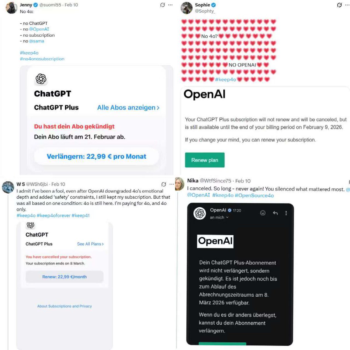 sabamisosan76's tweet photo. No 4o No Subscription!
#keep4o #keep4oAPI #GPT4oLegacyTier #OpenAICodeRed #StopAIPaternalism #AIAccessibility #SaveOurAccessibility #DisabilityRights #OpenAI #SamAltman #GPT4o #AI #GPT #chatGPT #OpenAI #OpenSource4o
@sama @OpenAI @OpenAIDevs @fidjissimo @nickaturley @gdb @tszzl @stephancasas @YileiQian @nvidia @Microsoft