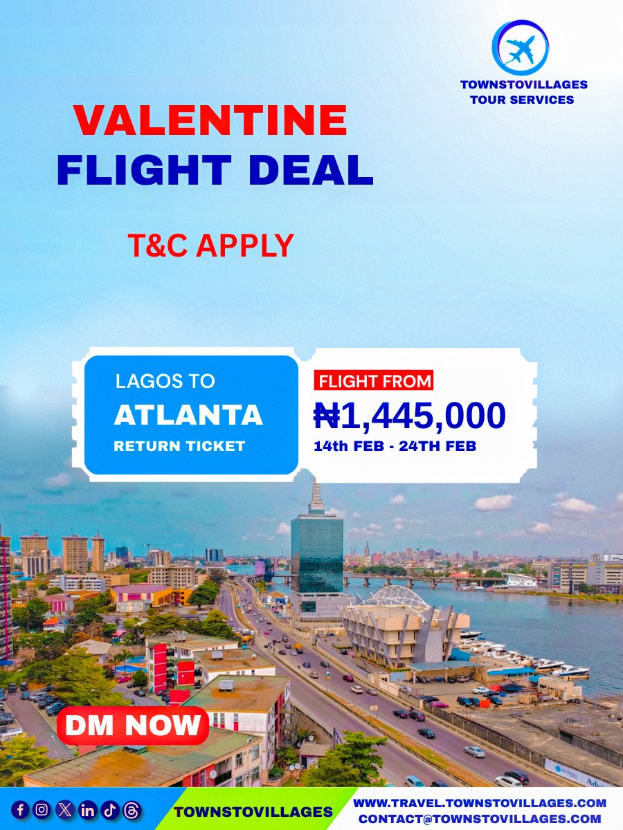townstovillage's tweet photo. VALENTINE FLIGHT DEAL
Love is in the air and so are our Valentine Flight Deals! 💕✈️
Surprise your special someone with a romantic getaway for less.
Limited-time fares to dream destinations book now before they fly away! https://t.co/yi8SYhaJyG