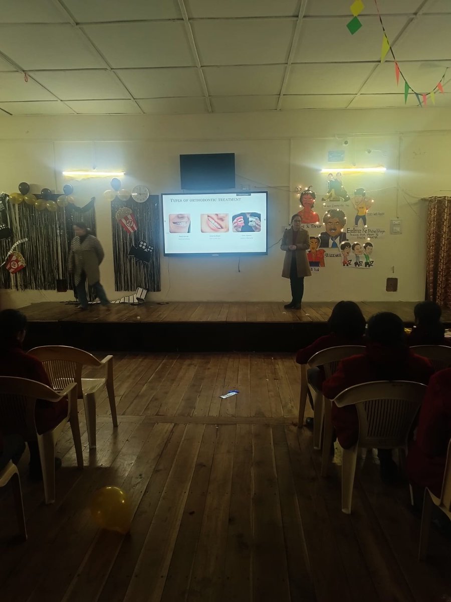 principalogs's tweet photo. Team of orthodontists visited the Sr Girls school. They delivered a presentation explaining various treatments related to orthodontic problems.The team also conducted dental check-ups for all the students and provided them with valuable guidance regarding oral and dental hygiene. https://t.co/FGQi5o3p7h