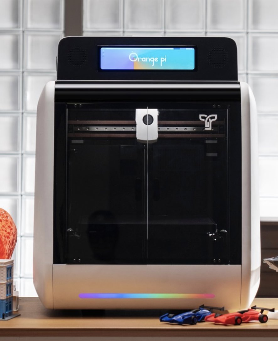 Looks like it’s running Linux. Has a straight up computer desktop as the display. And can’t forget the RGB lights…