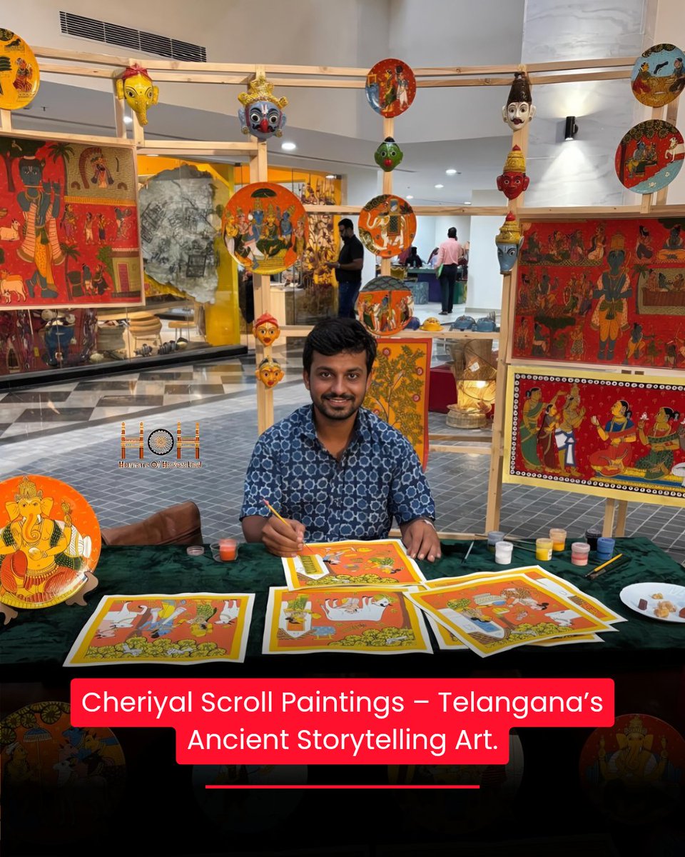 "Long before cinema and screens, stories in India travelled through scroll paintings."

Full Story >> shorturl.at/tyLGP

#telangana #culture #artandcraft #humansofhyderabad