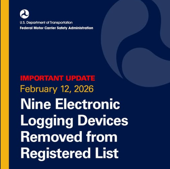 Surprise! BREAKING (<a href="/FMCSA/">FMCSA</a>  2/12/26): 9 ELDs REVOKED. If you’re running one of these, you’ve got 60 days to replace it (deadline: April 14, 2026) or you’re effectively operating without an ELD and risk 395.8 / OOS.

Revoked devices:
• GTS ELD (Global Telecommunication Services)