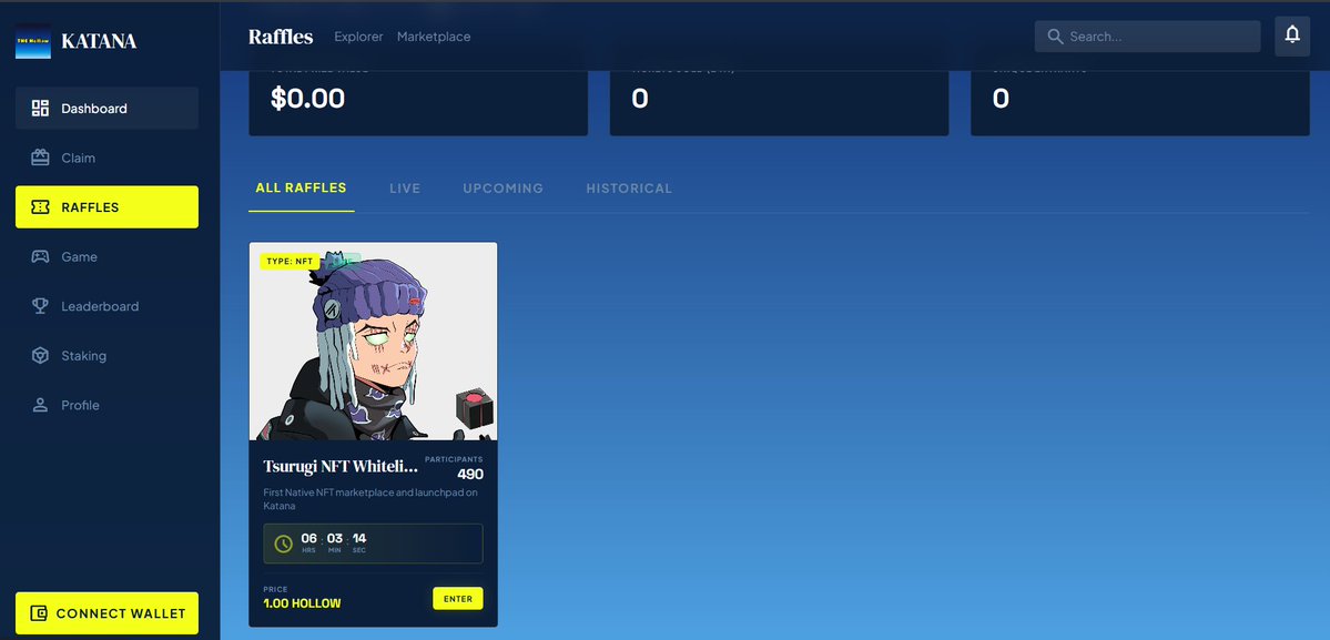 THE HOLLOW IS OFFICIALLY LIVE! ⚔️

We are hyped to introduce The Hollow, the FIRST dedicated raffle platform on <a href="/katana/">Katana ⚔️</a> ! 

🏆 Check out our live raffles here: 

🔗 thehollow.xyz/raffles

We’re bringing a new level of excitement to the community, hosting everything from your