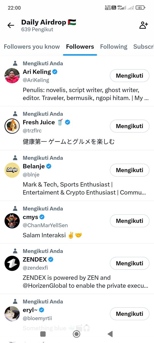Let's connect!!
yang belum di follback komen atau quote tweet + tag akun saya aja, nanti saya follback semua pelan-pelan,
 
yang nyari mutualan, boleh juga nongkrong disini 👇
Follow retweet atau komentar tag saya nanti saya follback bagi yang sudah follow akun saya 🤝