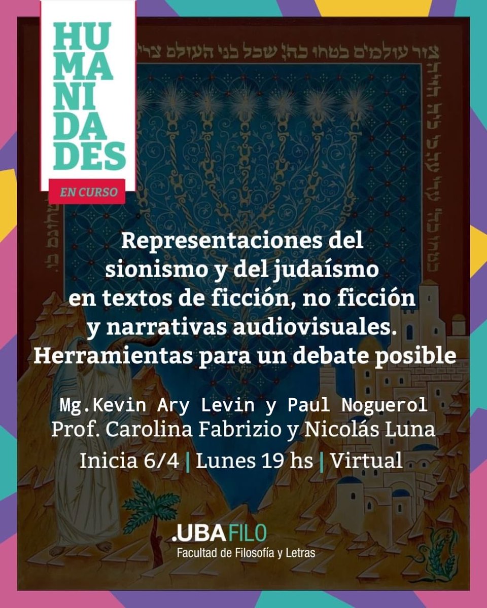 Tengo el orgullo de participar de este curso virtual de la UBA,junto a gente que admiro un montón como ⁦<a href="/ka_levin/">Kevin Ary Levin</a>⁩, ⁦<a href="/CaroFab1/">Caro Lina</a>⁩ y por supuesto <a href="/minerva_mcangie/">Angie Giménez 🇮🇱✡️ אנג׳י</a>⁩ 

Se hablará de cómics,X-Men y por fin se explicarán cosas que acá no se pueden. Consulten por más info!