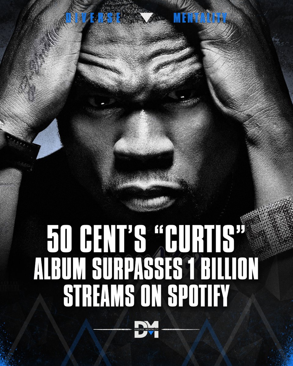 DverseMentality's tweet photo. 50 Cent's 3rd album "Curtis" has officially surpassed 1 BILLION streams on Spotify 🤯🔥

This becomes his 4th album to surpass the billion steams mark including his greatest hits album.

The album was released on September 11th, 2007 and sold 1.3 million physical copies in the United States by the end of 2007 and yet despite coming out in an era where streaming music didn't exist yet it's still doing insane numbers daily. The album accumulates nearly 1 million streams daily.

The album featured the hits "Ayo Technology", "I Get Money", "Straight To The Bank" and much more.

As time has gone on, do you still listen to the album?