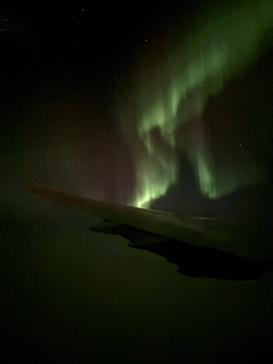 ME_candidate's tweet photo. 機内からオーロラ見えて最高の新婚旅行開始です https://t.co/PWd0eiiN5l