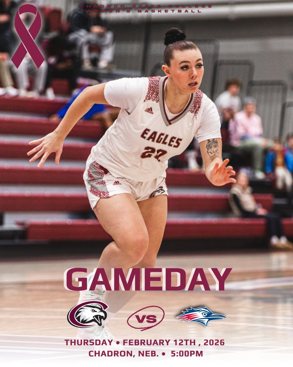 csceagleswbb's tweet photo. It's GAME day!

THEME: CANCER AWARENESS/SUITS AND SNEAKERS

TODAY (2/12)
Women's Basketball
vs. MSU Denver
5 p.m.
Chicoine Center

Watch ($): https://t.co/1xtwGnG4ha
Listen: https://t.co/TlyKr0HcHz
Live Stats: https://t.co/WPctCOPaiy https://t.co/WmcjamEVeM