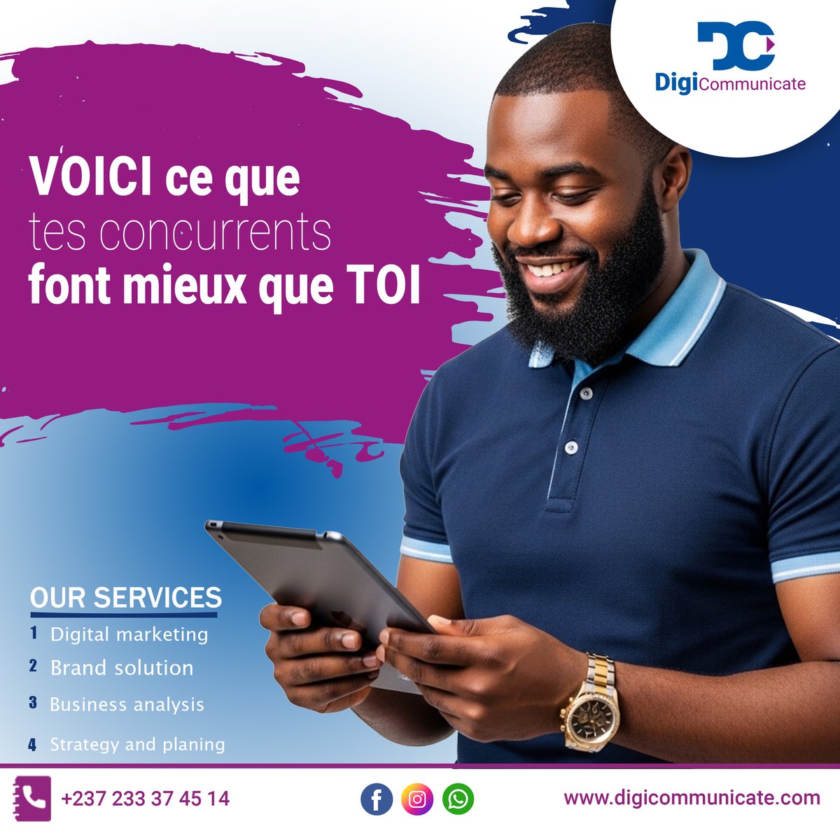 digicommunicate's tweet photo. Voici ce que tes concurrents font mieux que toi 👇
✔ Ils sont visibles
✔ Ils sont clairs
✔ Ils rassurent
Pas plus compétents.
Juste mieux positionnés.
#Entrepreneurs #MarketingDigital #Visibilite https://t.co/bQALttMLZZ