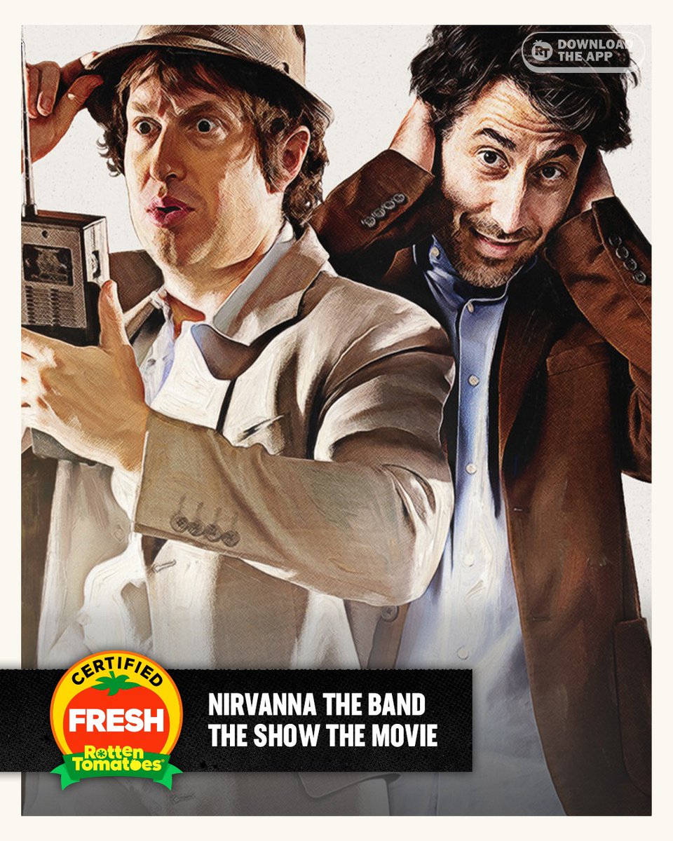 RottenTomatoes's tweet photo. #NirvannaTheBandTheShowTheMovie is Certified Fresh at 96% on the Tomatometer, with 52 reviews:
https://t.co/WRpBsejyou https://t.co/7IITEtIoZJ