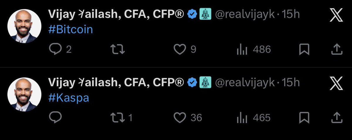 realvijayk's tweet image. $KAS is smaller than 1/1000th size of Bitcoin.

Yet, we get significantly more engagement with a #Kaspa post.

Idk, maybe we really are all bots?