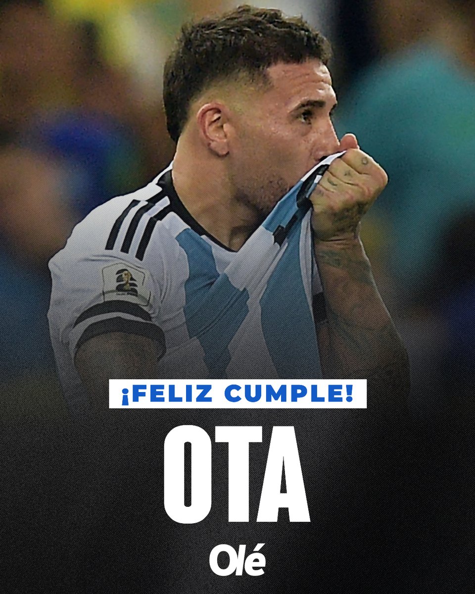 DiarioOle's tweet photo. Guerrero de mil batallas con la Selección Argentina, hoy NICOLÁS OTAMENDI CUMPLE 38 AÑOS 🥳🇦🇷

En 2026 va por su cuarto Mundial. 🫡🪖 https://t.co/fyCLteMj3d