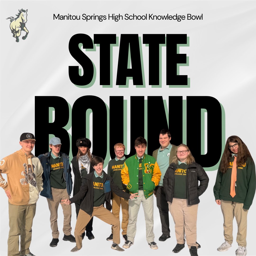 ManitouMustangs's tweet photo. Our Knowledge Bowl Team has qualified for the State Tournament on March 16–17 at AIMS College in Greeley! Out of nearly 200 teams across Colorado, they’ve earned a spot in the Top 60!

So proud of their hard work and dedication this season. https://t.co/WYJ7fWwOhv