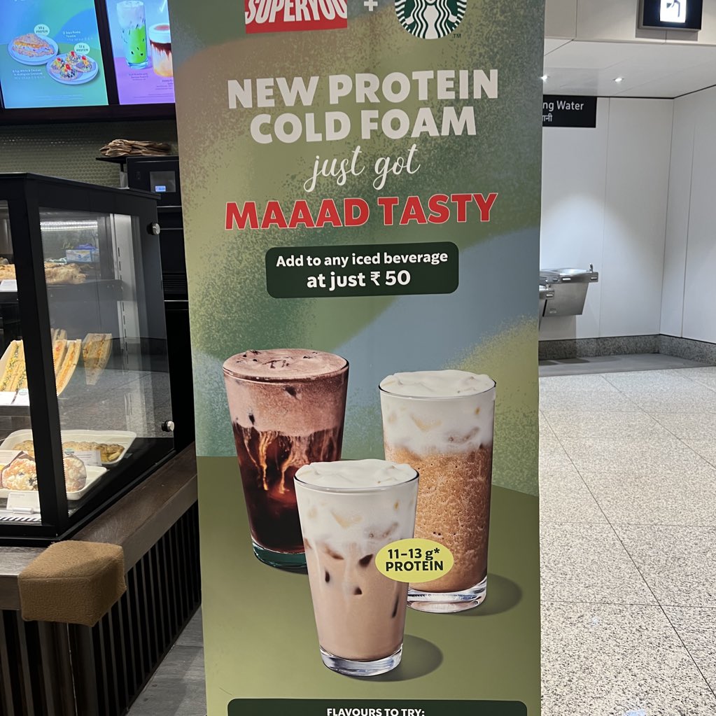 volklub's tweet image. Chirag-ification of Starbucks is finally done #protein