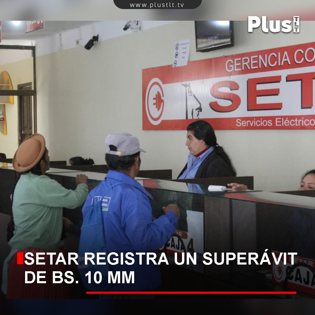 PlusTLT's tweet image. SETAR REGISTRA UN SUPERÁVIT DE BS. 10 MM
#Tarija #setar #Crecimiento 
is.gd/fYhzAk