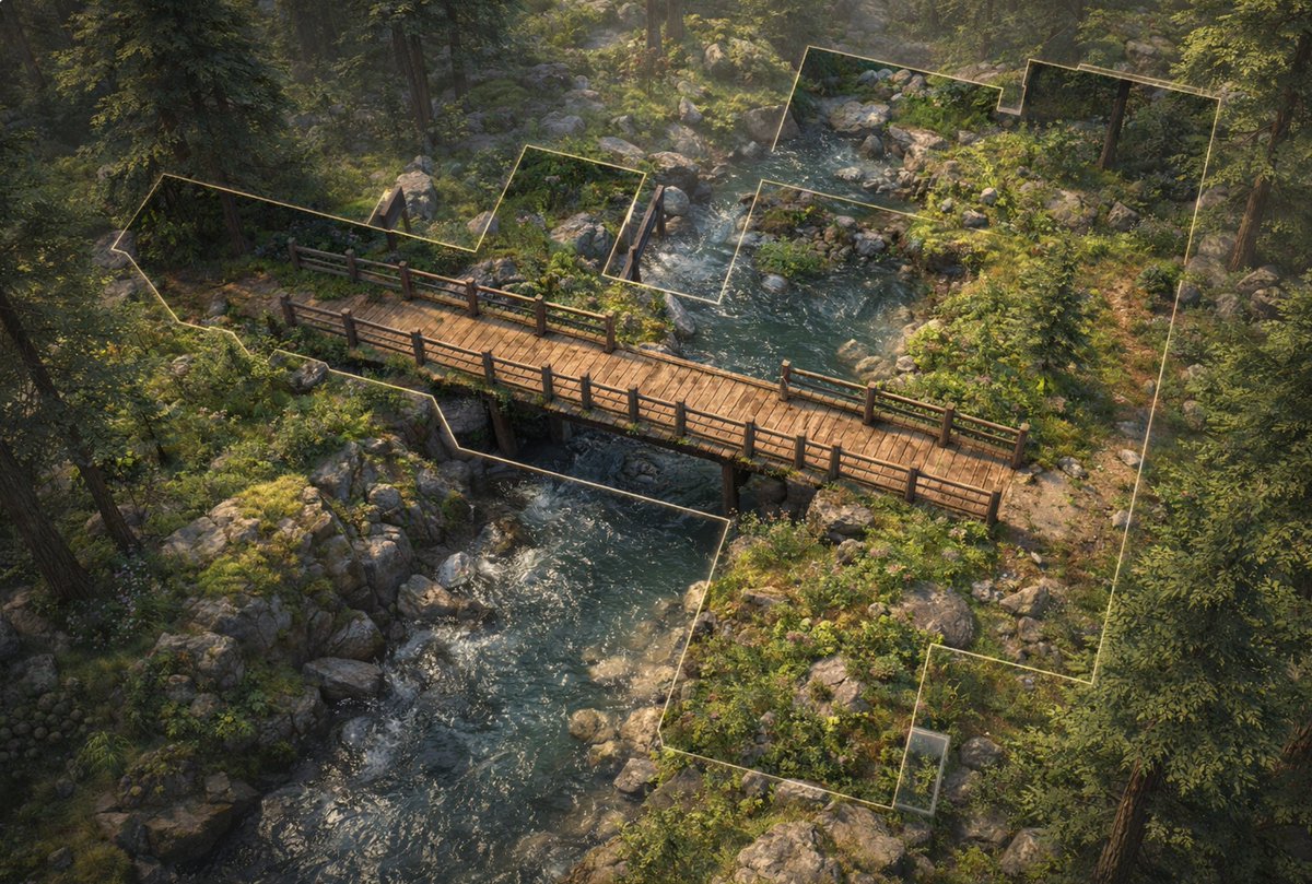 DerKorb's tweet photo. @Nodragem the vision would be to have a world like this built into a local space from a scanned real world location. some kind of redirected walking with discrete steps, where I use a blink animation to switch the camera rotation while you do a rotation in the real world as trigger https://t.co/TgnrGoq3iS