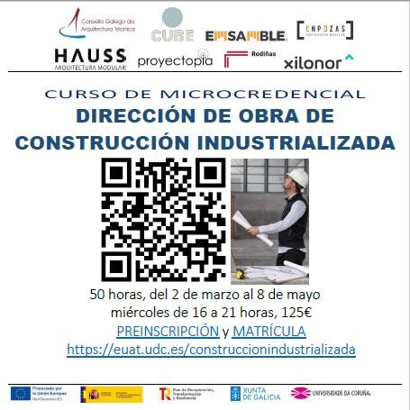 📢 𝙀𝙐𝘼𝙏𝘼𝘾 - 𝙈𝙞𝙘𝙧𝙤𝙘𝙧𝙚𝙙𝙚𝙣𝙘𝙞𝙖𝙡 𝘿𝙞𝙧𝙚𝙘𝙘𝙞𝙤́𝙣 𝙙𝙚 𝙊𝙗𝙧𝙖 𝙙𝙚 𝘾𝙤𝙣𝙨𝙩𝙧𝙪𝙘𝙘𝙞𝙤́𝙣 𝙄𝙣𝙙𝙪𝙨𝙩𝙧𝙞𝙖𝙡𝙞𝙯𝙖𝙙𝙖 (𝘿𝙊𝘾𝙄)

➡️ Infórmate en: academica.udc.gal/cowep/control/…