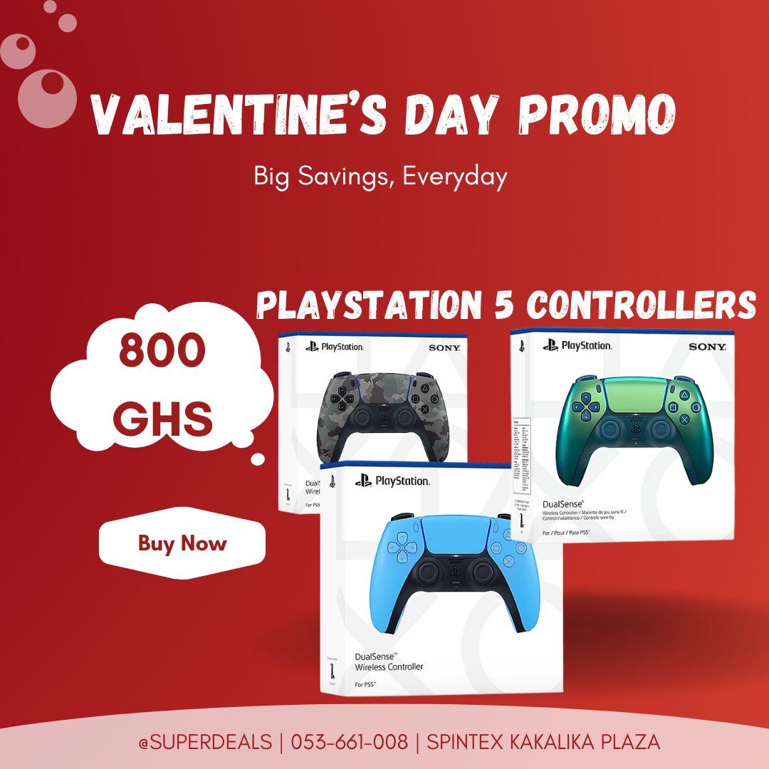 SuperDealsGh's tweet photo. @withAlvin__ Couples that play together, stay together 💑🎮
Grab unbeatable Valentine’s Day PlayStation offers now at SuperDeals! https://t.co/95YVWKqJrg