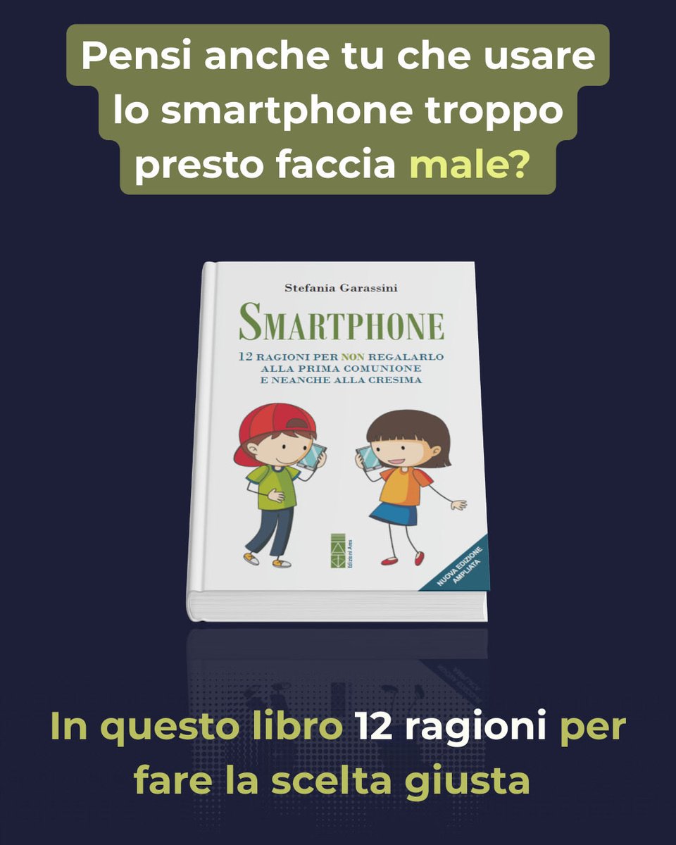 E’ in libreria la nuova edizione di un libro uscito nel 2019 da @edizioni_ares . Allora le ragioni erano 10. Oggi sono aumentate a 12! Poi ci sono aggiornamenti e nuovi argomenti (come i @patti_digitali). Insomma leggetelo ;-) #smartphone #pattidigitali #mediaeducation