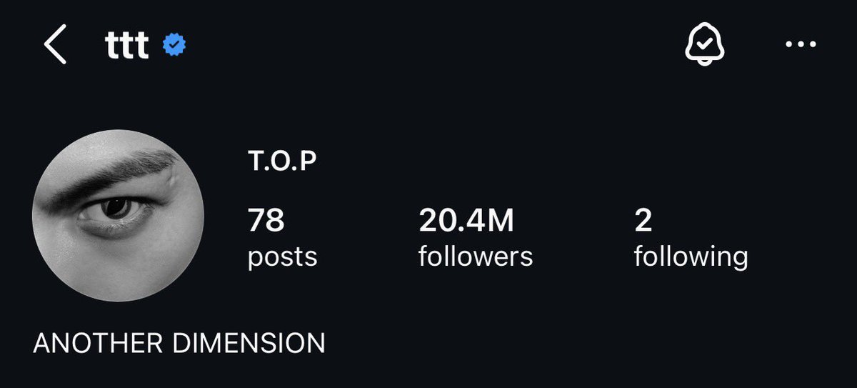 T.O.P has updated his Instagram profile picture and added “ANOTHER DIMENSION” in his bio adding anticipation to his album release!

#탑 #최승현 #CHOISEUNGHYUN #TTTOP