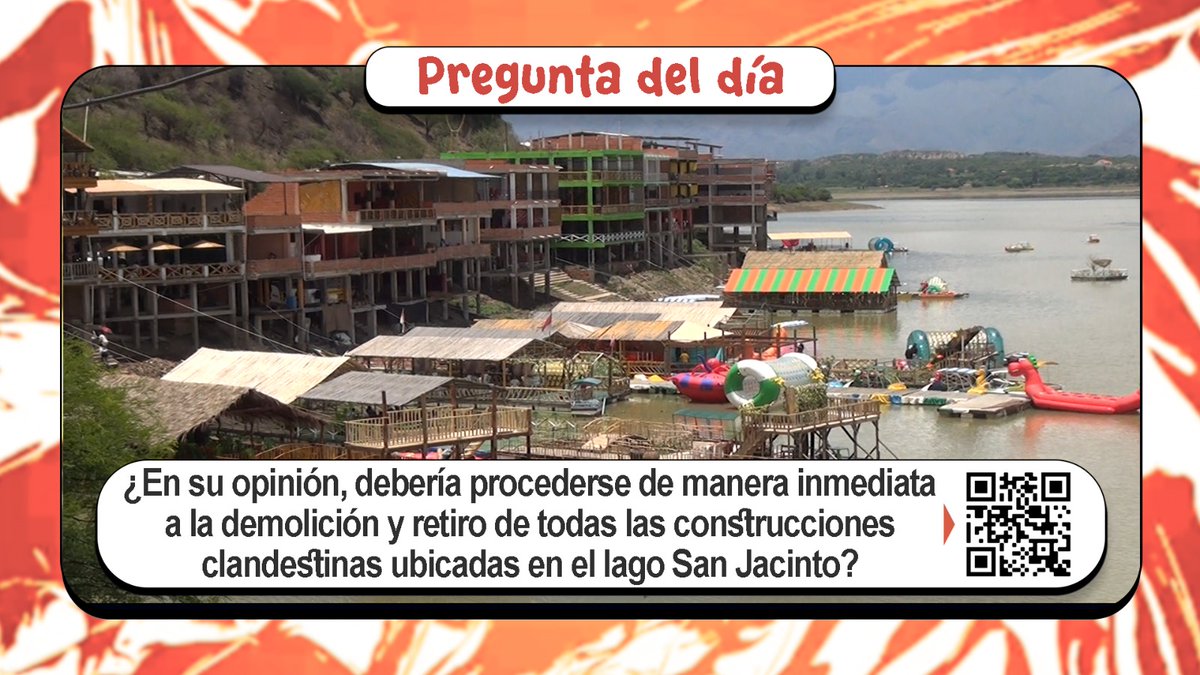 PlusTLT's tweet image. Queremos conocer su opinión. 📊
¿en su opinión, deberia procederse de manera inmediataa la demolición y retiro de las construcciones clandestinas ubicadas en el lago San Jacinto?
#PreguntaDelDia #Clandestinas #SanJacinto #Demolicion #emergencia