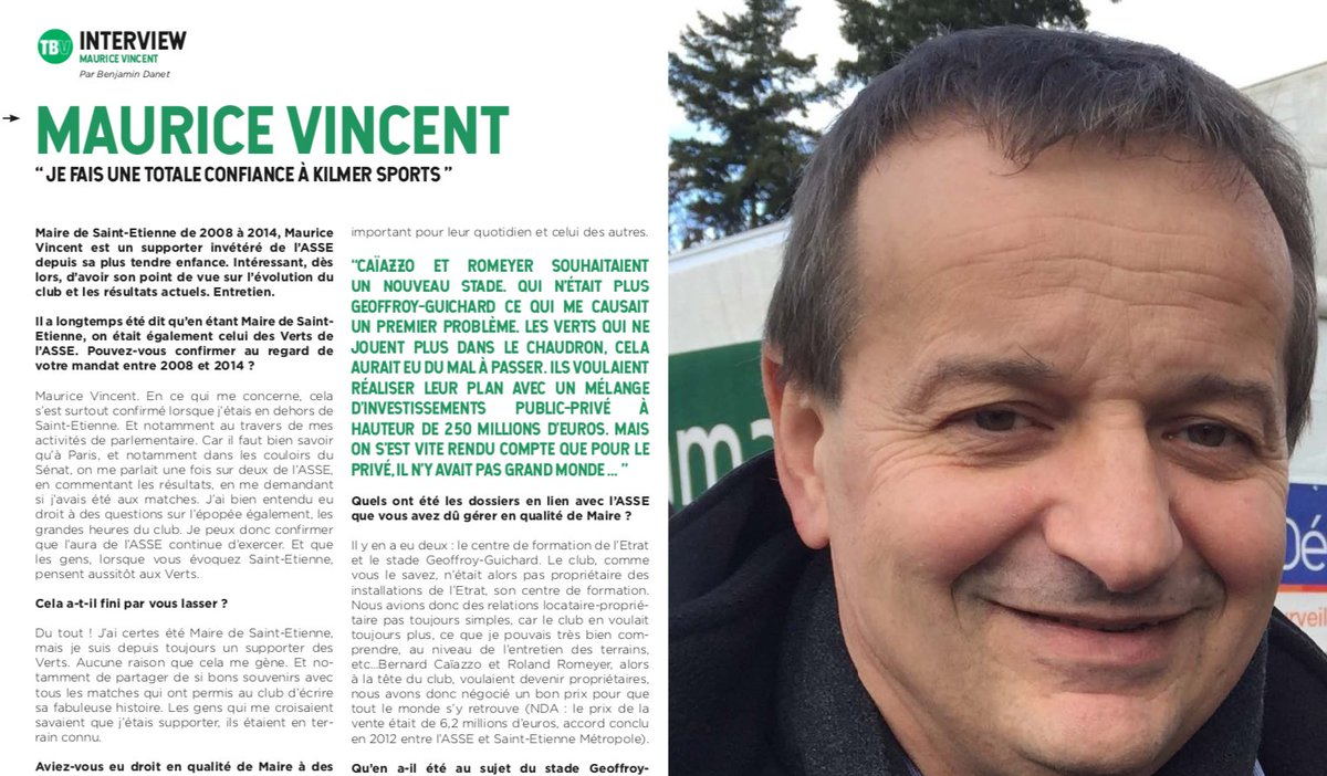 TribuneVerte's tweet image. Ancien maire de Sainté, @mauricevincent_ se confie dans le numéro 10 de Tribune Verte (tribuneverte.fr).
Ses souvenirs, le présent et sa vision de #Kilmer, un entretien instructif.
#ASSE #EAGASSE #AllezlesVerts