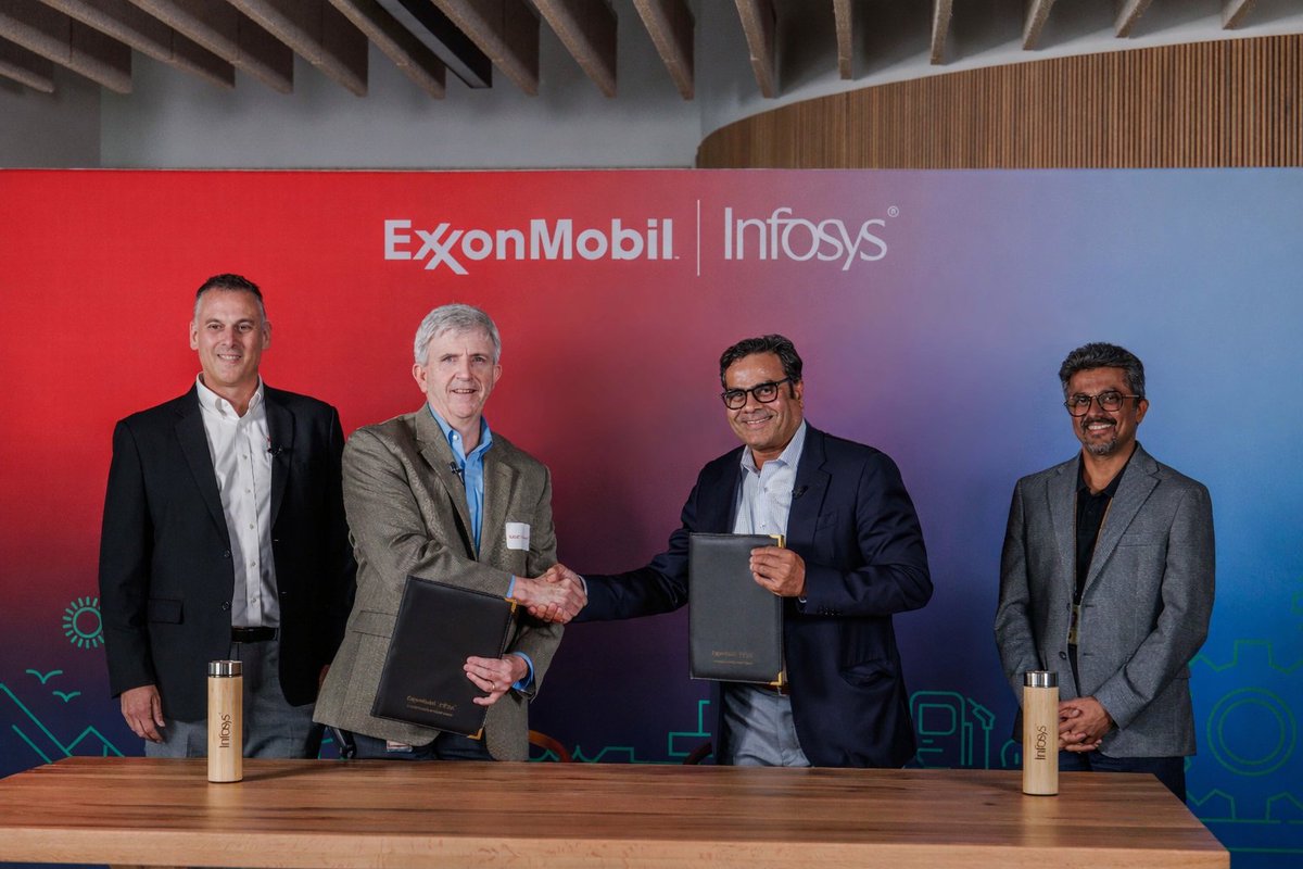 Infosys's tweet photo. Much of modern life runs on unseen digital infrastructure and as demand from #AI accelerates, efficiency cannot be an afterthought, it must be built in.

That is why we are proud to share our collaboration with ExxonMobil to shape the future of data center and AI growth, efficiently.

Our combined deep expertise delivers an end-to-end immersion cooling solution that enables data centers to: 

• Cut energy use up to 30% 
• Reduce water consumption 
• Simplify infrastructure design 
• Improve equipment reliability 

At scale, a 100 MW facility could save millions in costs by reducing the power required for cooling, maximizing critical IT productivity and overall data center performance.

Read the full press release to learn more: https://t.co/ru9mZwW6yq.

#EnergyTransitionNow #AIforEnergyEvolution #EnergyEfficiency #ImmersionCooling #DataCenters #SustainableAI #AIInfrastructure #HighPerformanceComputing #Sustainability