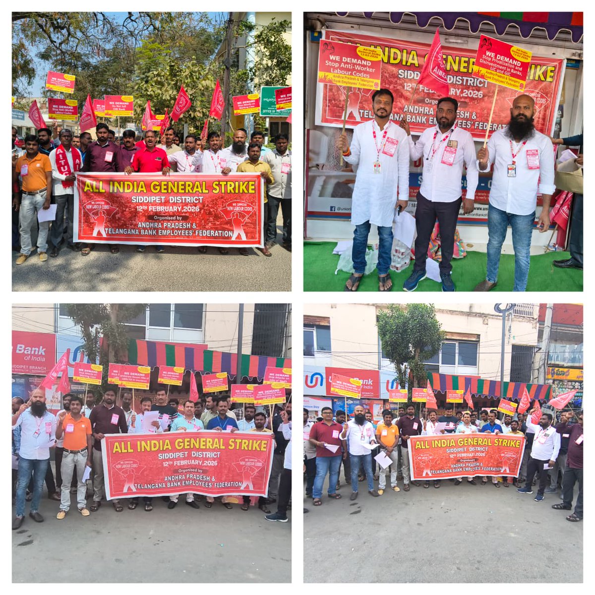 SumaLat83567137's tweet photo. #AIBEA
#APTBEF
Demonstration @Siddipet District 🚩🚩✊ https://t.co/DYdpwdkHqa