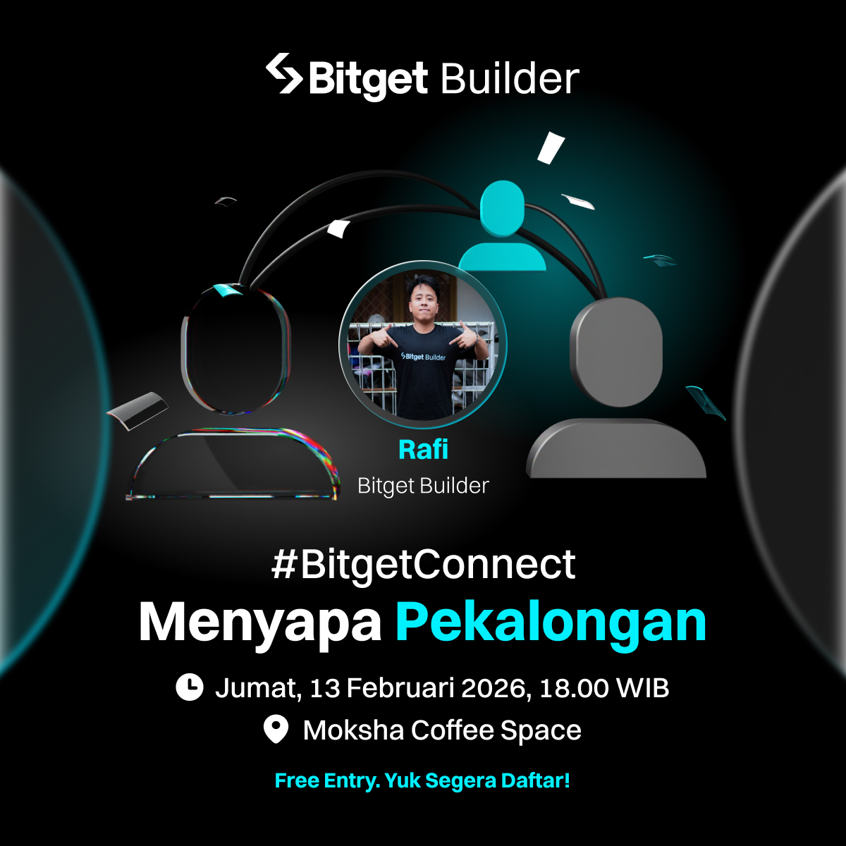 BitgetID's tweet photo. #BitgetConnect Menyapa Pekalongan ๐
Hai Bitgetizen Pekalongan! Yuk meet up santai bareng #BitgetBuilder @anrafii_ dan CT keren @satyaXBT buat sharing tentang Web3.
๐
Jumat 13 Februari 2026, 18.00 WIB
๐ Daftar gratis https://t.co/dYeXJcUjQ5
#BGBPekalongan #EventWithBitget https://t.co/8DwQoEwDRL