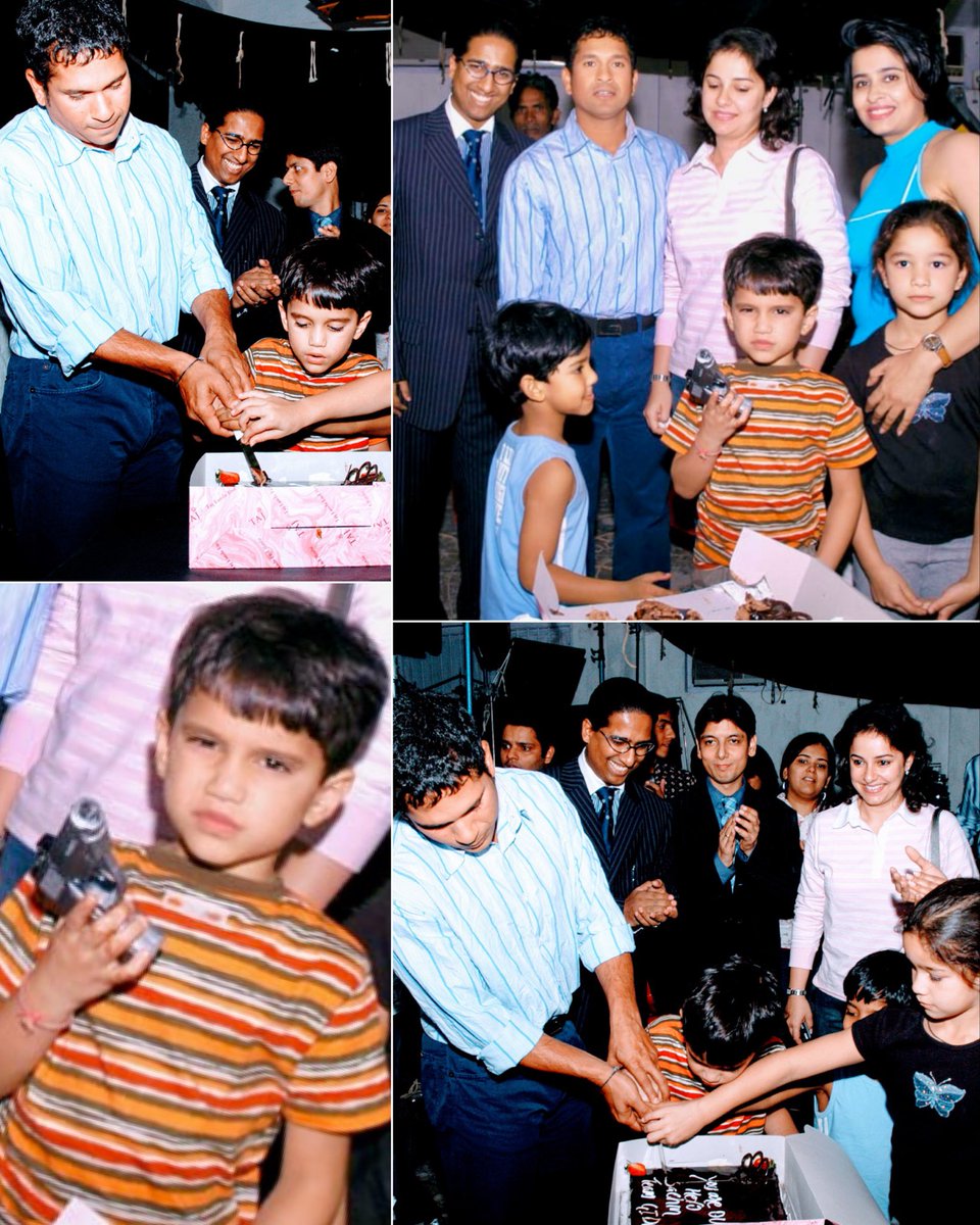 DrArindam_IIPM's tweet photo. As the news of #ArjunTendulkar's upcoming wedding fills the air with joy, it takes me back to a cherished memory from 2004 – a day that remains etched in my heart. Back then, little Arjun was just a sweet, playful kid on the sets, running around with a toy gun in his hands, stealing the show with his innocent charm alongside his sister Sara and mother Anjali.

This flashback is tied to an incredible story of generosity that the world knows little about, as #SachinTendulkar preferred it that way. In 2003, my team invited Sachin to the launch of my book, *The Great Indian Dream*. Though busy, he kept a copy. A year later, we were thrilled to learn he'd read it and wanted to meet us. What followed was beyond our wildest dreams: The Master Blaster agreed to endorse our Great Indian Dream Foundation's advertisements – completely free of charge! At a time when his endorsement fee was around Rs. 4 crores per year, he waived it all for three years and even dedicated a full day to shoot an ad film with us.

That day, I had the privilege of directing the ad myself – the only ad film I've ever directed, and what a honor it was to direct Sachin! He arrived right on time at 10 AM, unpretentious in a simple shirt (which he chose to keep, saying he wanted to look like the common man for the masses). Despite his tennis elbow pain, which was visibly troubling him and unfairly doubted by the media, he delivered flawless takes with genuine passion. He loved the script's message: "Let us work towards an educated, healthy, and poverty-free India... You may say I am a dreamer... Let me not be the only one... Come share the dream..." And his closing line? "There’s more to life than cricket!!!" He believed in the cause deeply, doing it from the heart without any returns or publicity – he even asked us not to issue a press release.

We wrapped up with a small cake-cutting ceremony, where Sachin, like an excited child, relished the chocolate cake and asked for more (we sent another one home later!). His family joined, making it a warm, family affair. 

Sachin's selfless act for a better India was priceless – far beyond the Rs. 12 crores' worth of value he gifted us.

@sachin_rt , you've always been more than a cricketer; you're a true inspiration. Heartiest congratulations to Arjun and the Tendulkar family on this beautiful milestone. Wishing you all endless happiness!

#GreatIndianDream #Memories #Philanthropy #Inspiration @ACM_GIDF #greatindiandreamfoundation 

NB. The article I had written on the above in my blog: https://t.co/IH4JOuHuLb