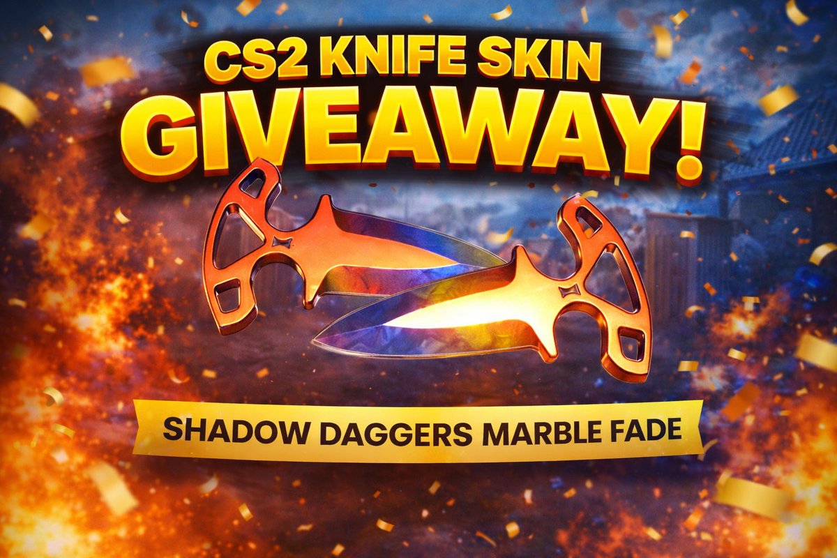 CS2 Giveaway

⭐️ Shadow Daggers | Marble Fade (FN)

- Follow <a href="/cirbyman/">Cirbyman</a> 
- Like &amp; Retweet
- Tag a friend

One winner will be chosen on the 28th of march live on stream @ twitch.tv/cirbyman good luck 🫡