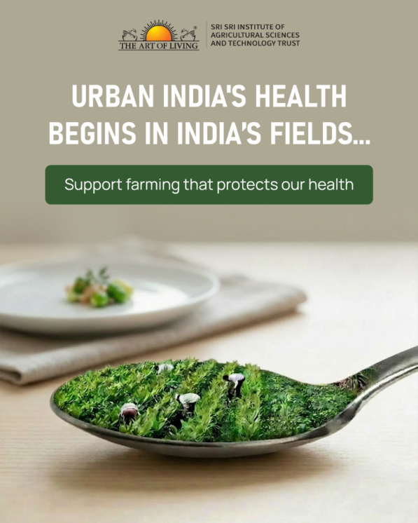 Our food journey begins in the soil. 

Farming practices shape nutrition, safety, and long-term health. 

Supporting natural, sustainable farming protects both farmers and families.

👉 ssiast.artofliving.org