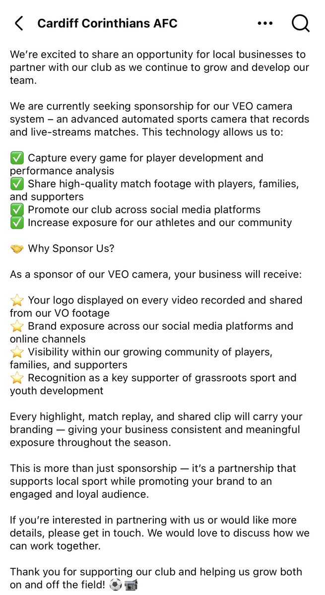 CARDIFF CORINTHIANS AFC tweet media