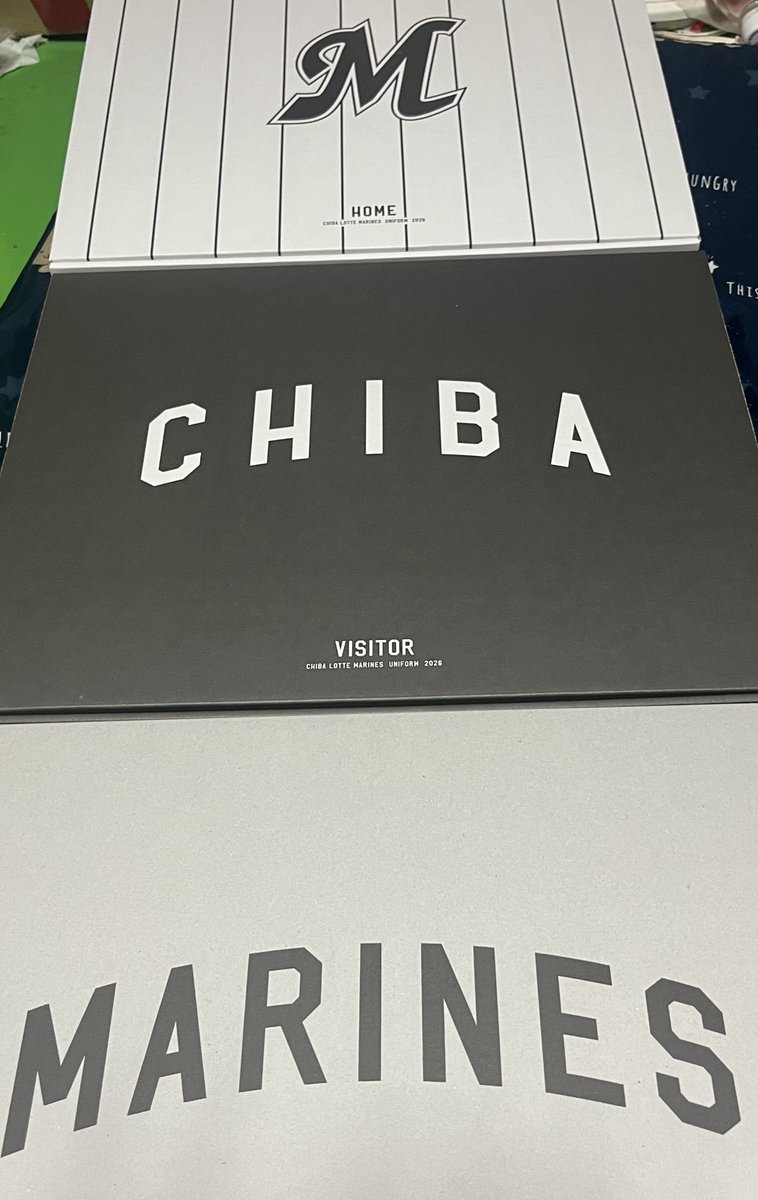 千葉ロッテマリーンズ レプリカ3種類届きました。 #chibalotte HOME は