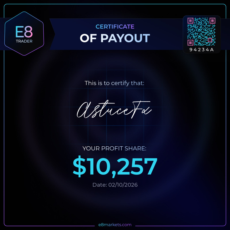 First 5-figure payout of 2026 on a $500K account with <a href="/E8Markets/">E8 Markets</a>

Grateful for the progress, onward and upward.