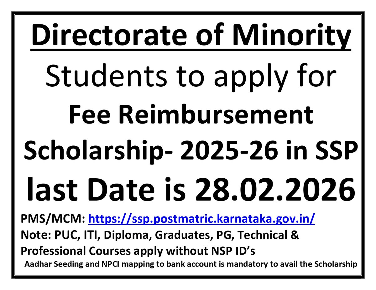 Minority Welfare Department - Mysuru District (@minoritymysuru) on Twitter photo 