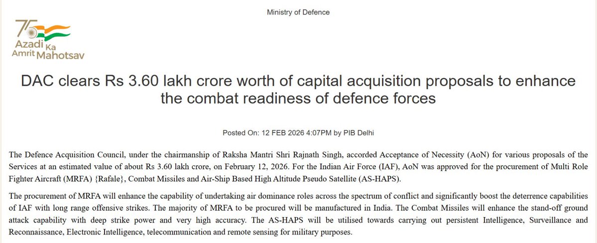 *India is set to buy 114 Rafale fighter jets after the #Defence Acquisition Council (#DAC) cleared the procurement, paving the way for one of the country's biggest defence deals* . 
The council, chaired by Defence Minister Rajnath Singh, approved the procurement of #Rafale