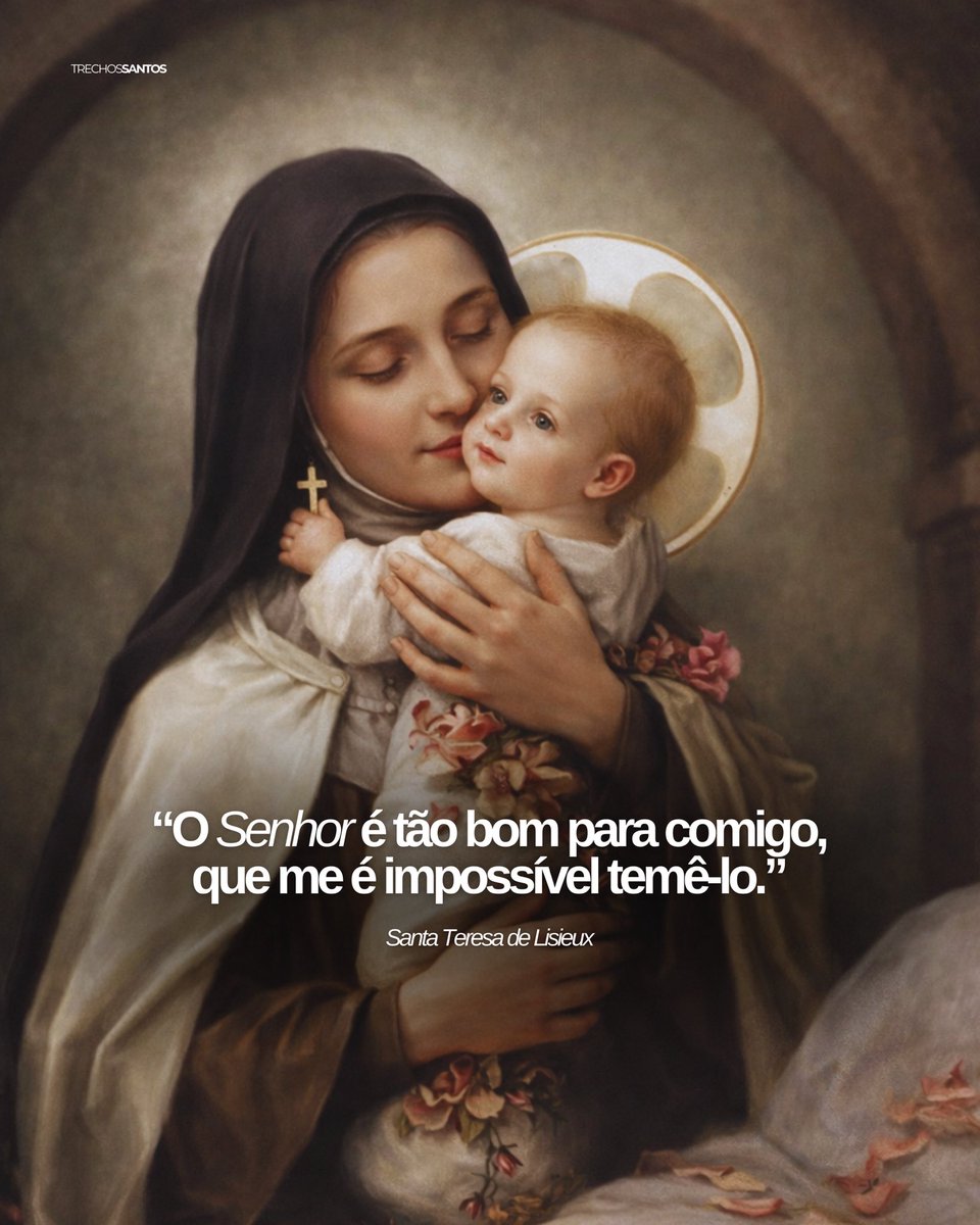 trechossantos_'s tweet photo. Santa Teresinha do Menino Jesus, ensina-me a confiar como criança no amor de Deus.

Que eu não O tema, mas O ame com simplicidade, mesmo nas pequenas coisas e nas provações.

Faz cair sobre mim uma chuva de rosas e conduz meu coração ao Coração de Jesus. 🙏🏼 https://t.co/SqXMdULZ22
