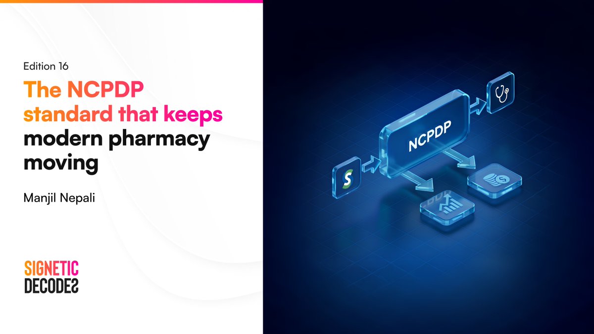SigneticApp's tweet photo. #SigneticDecodes with our Lead Engineer, Manjil Nepali, as he breaks down why treating #NCPDP as a strategic operational capability rather than just a compliance checkbox drives real-time adjudication, financial accuracy, and patient satisfaction.

📖 https://t.co/wE2fkZhB0W https://t.co/vr4hvucLmc