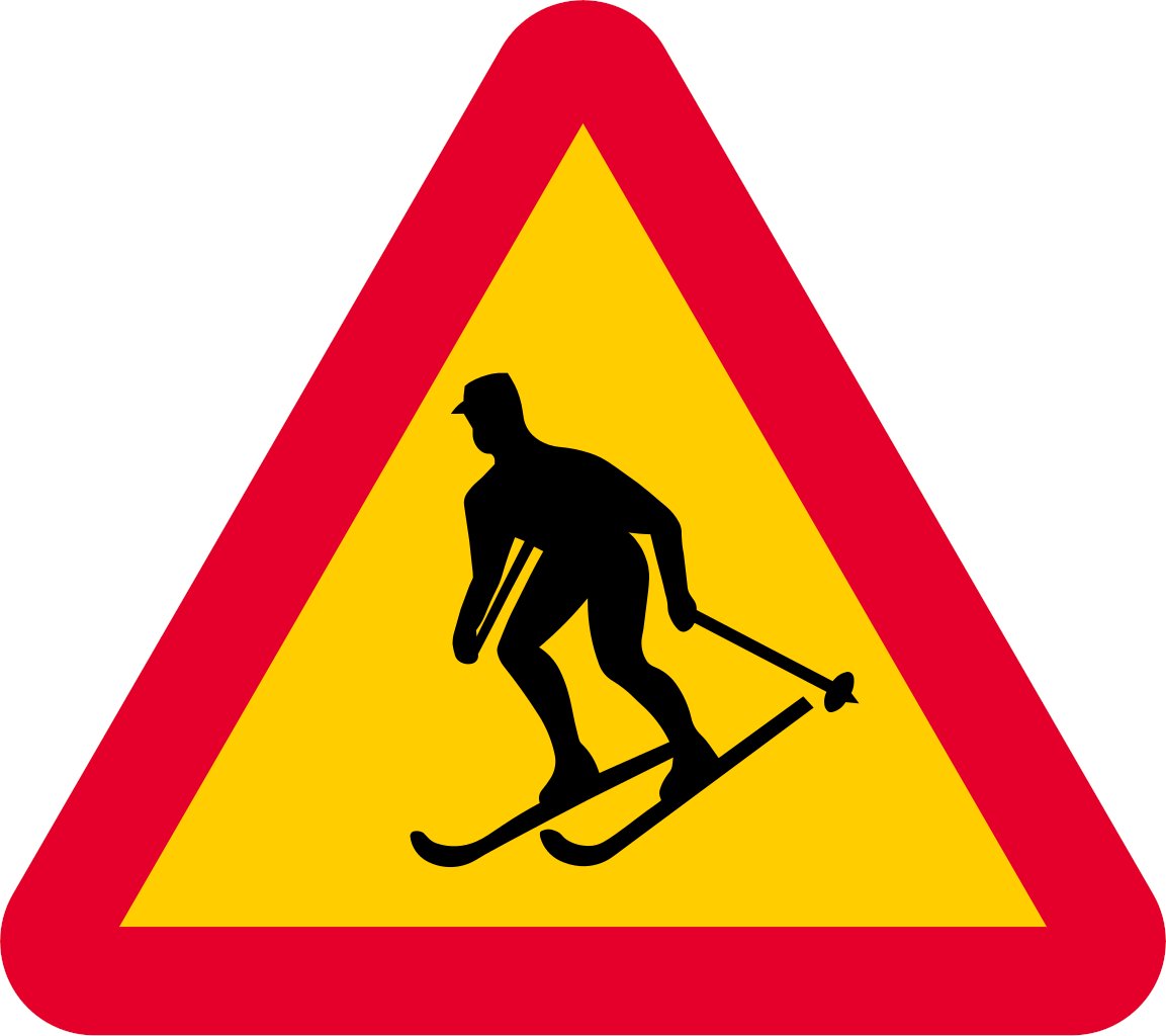 TrafficSignQuiz's tweet photo. In snowy Sweden, Finland &amp; Iceland, warning signs aren’t white—they’re yellow! 🌨️ Bright color = easier to see in winter, keeping roads safer. ⚠️

#FunFact #TrafficSigns #RoadSafety #DrivingTips #NordicFacts #WinterDriving #DidYouKnow #SafeDriving https://t.co/g2gyq9nK0P
