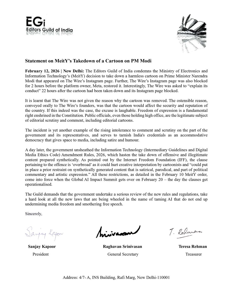 Editors Guild of India tweet media