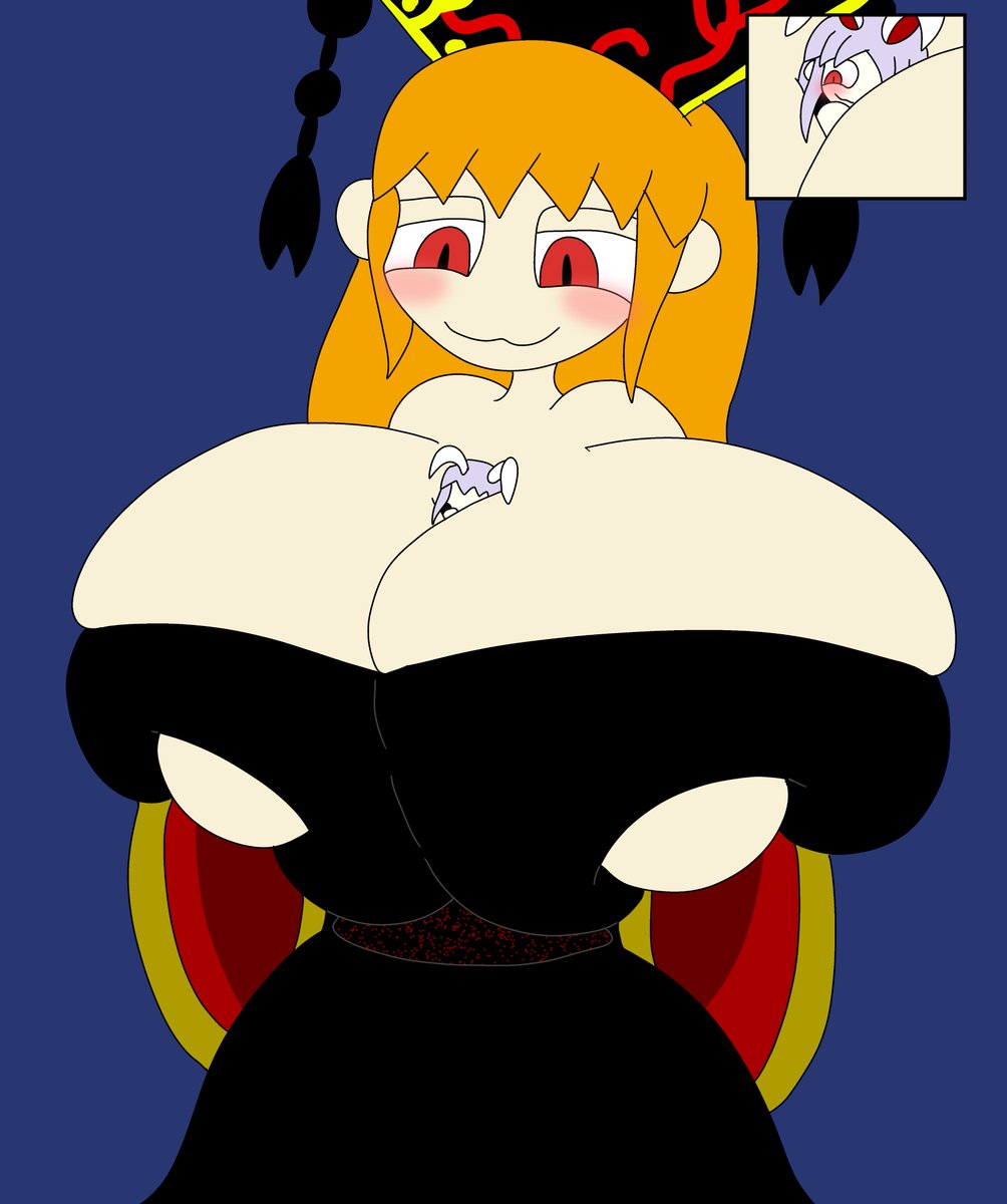 Commissioned by Gatucho07 
Reisen between a Giantess Junko's boobs
Hope you all enjoy
#NSFWCommission #Commission #NSFW #Reisen #Junko #Touhou #Giantess #BigBoobs #BetweenBoobs #ArtbyMe #ArtbyCoffee