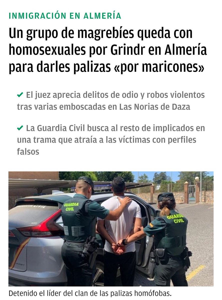 <a href="/el_pais/">EL PAÍS</a> SOY GAY y ME CAGO EN VUESTRA PUTA MADRE, manipuladores, antiespañoles de mierda

AYER MISMO👇
Un grupo de inmigrantes magrebíes apalearon a homosexuales en Almería
¡y vosotros señalando a la derecha de "la banderita"!

¡Claro que la llevo!
¡VIVA ESPAÑA! 🇪🇸
okdiario.com/andalucia/grup…