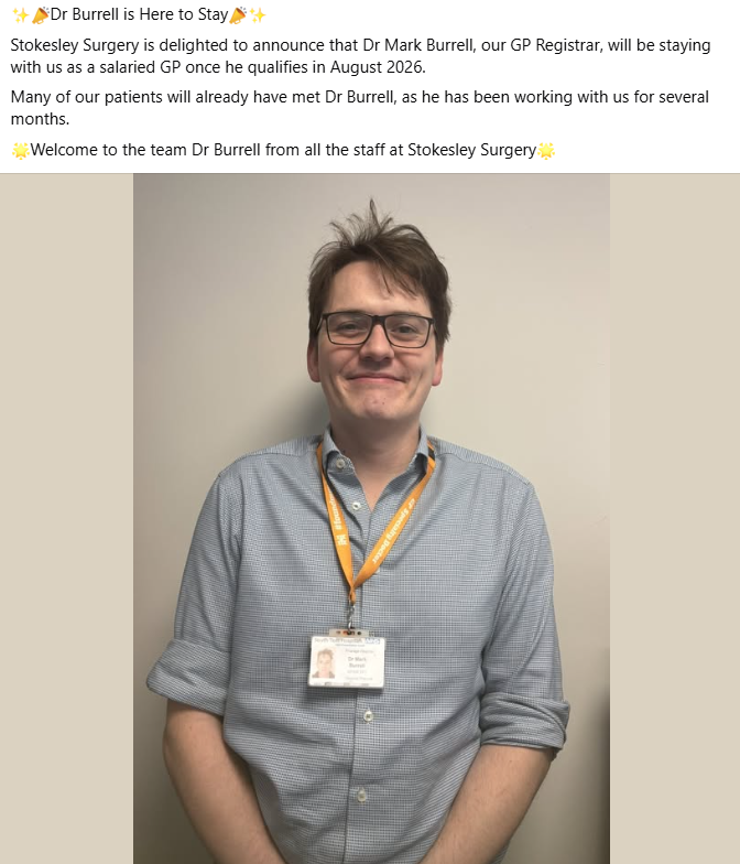 Stokesley Surgery🩺 tweet media