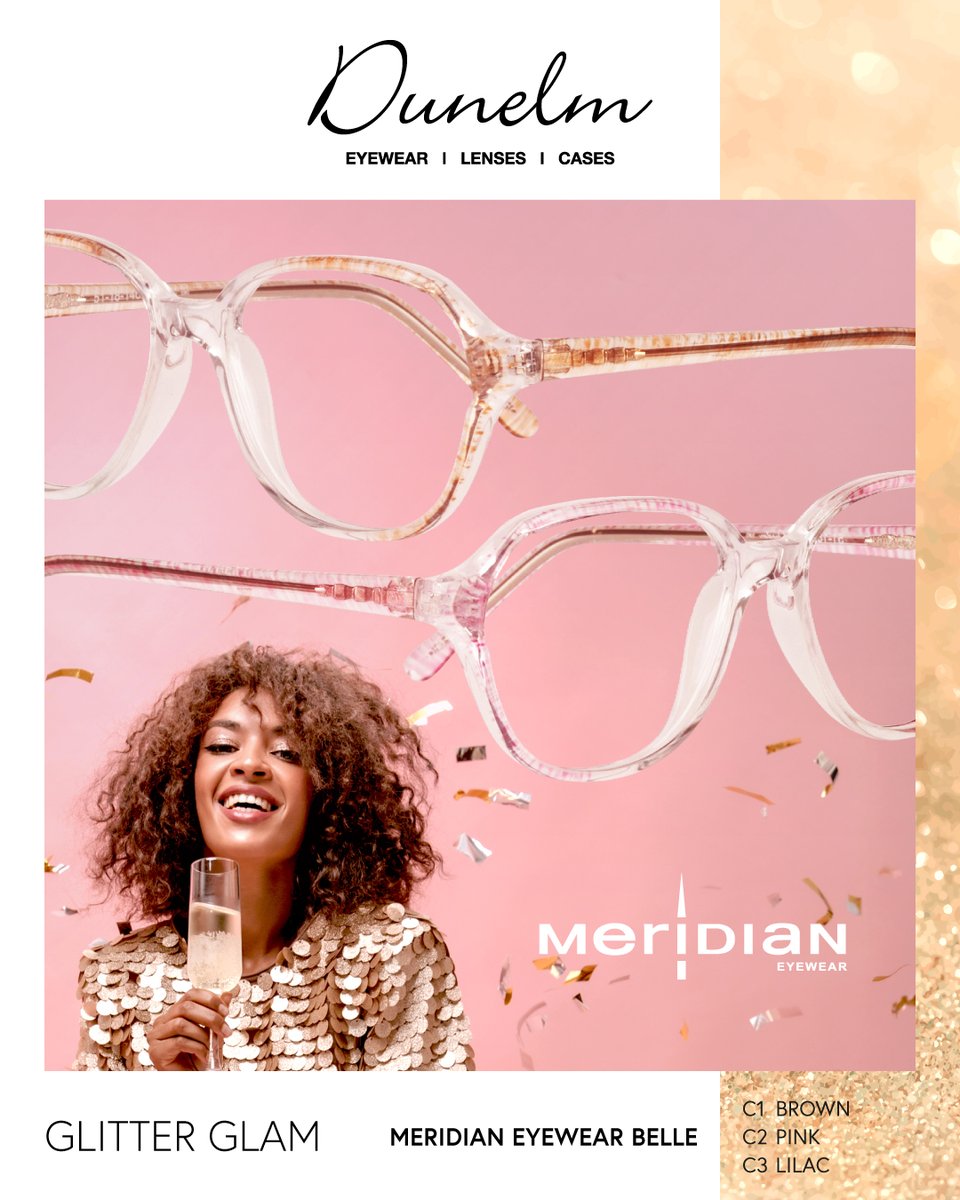 dunelmoptical's tweet image. All that glitters🌟
Feminine pastel tones with a delicate pop of sparkle adds that touch of glamour for day-to-evening wear. Belle from house brand Meridian is available from your local #independent #optician in 3 colours of brown, pink and lilac.
dunelmoptical.com/meridian-range…
#eyewear