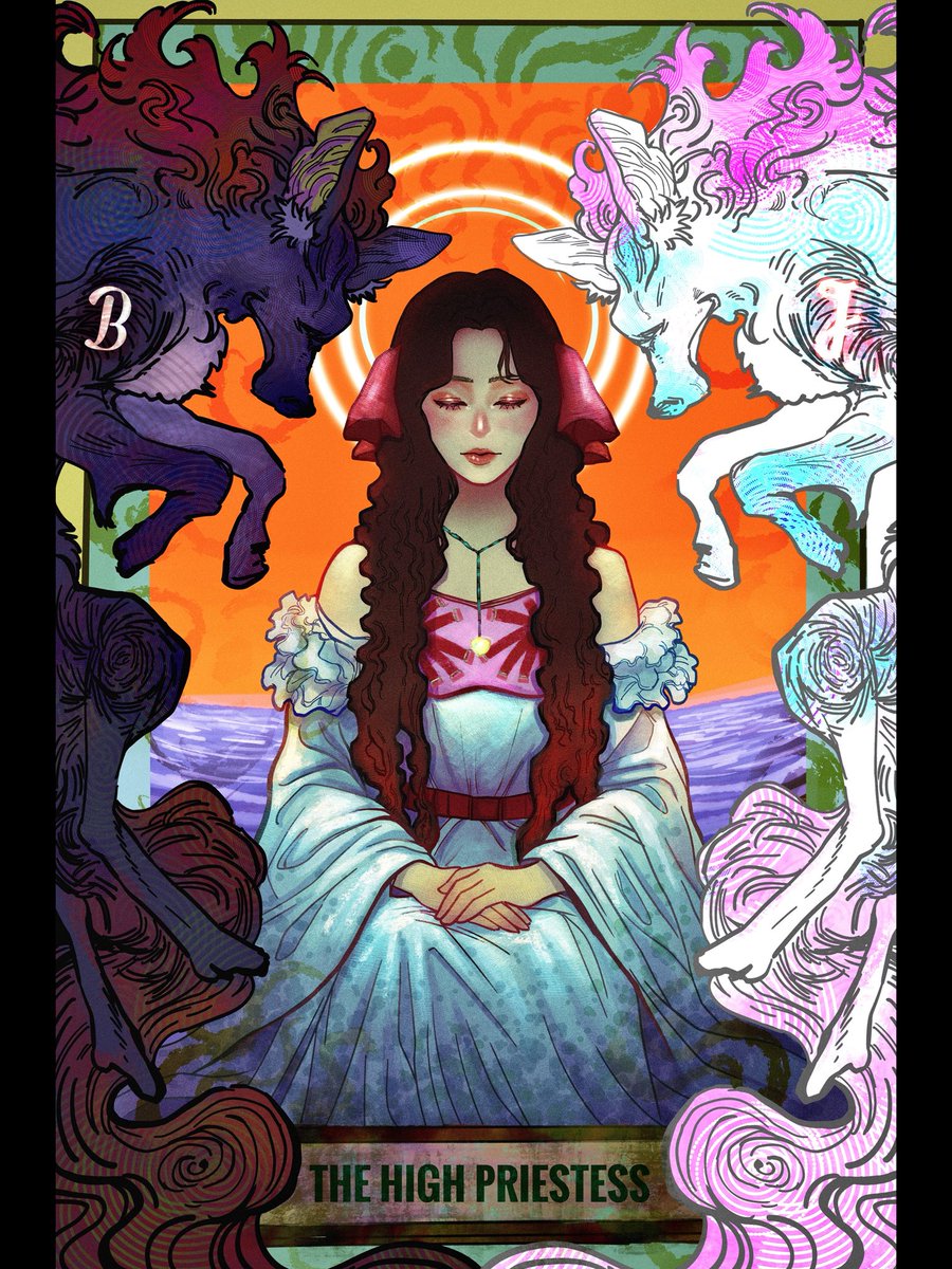 XG HYPNOTIZE Tarot Series Ⅰ 🔮
Inspired by Alphonse Mucha 
5枚目はJURIA
「High Priestess ＝ 秘めた叡智」

NEXT▷▶▷ MAYA —THE CHARIOT
#XG #ALPHAZ  #XG_fanart #XG_WorldTour_THECORE